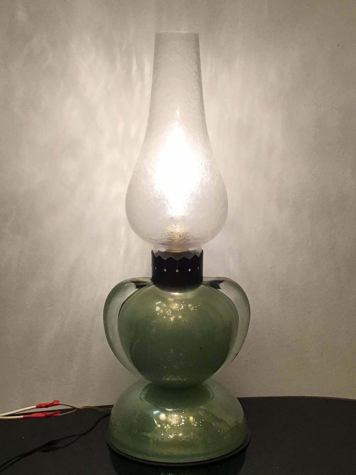 Archimede Segusoseguso Table Lamp Brass Murano Glass 1959 Italy photo vinterior