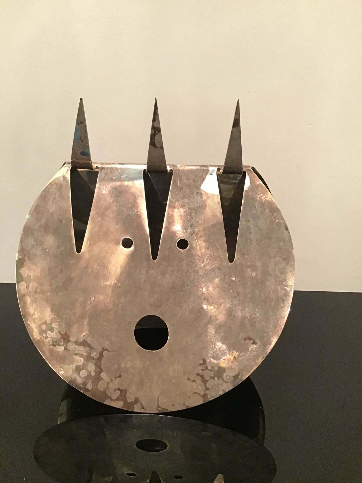 Art Gio Ponti “Sabattini “ La Luna Strega Silver Metal 1978 Italy photo