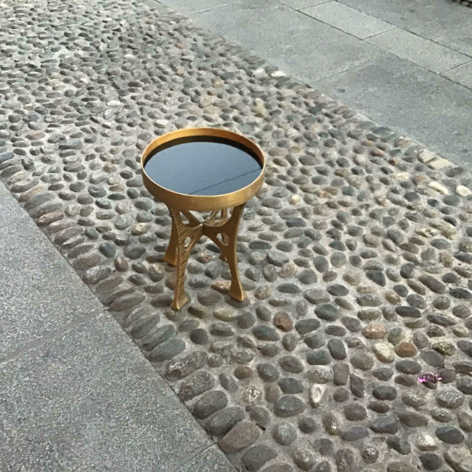 photo vinterior Gabriella Crespi “Stile”Brass Opaline Glass, 1960, Italy