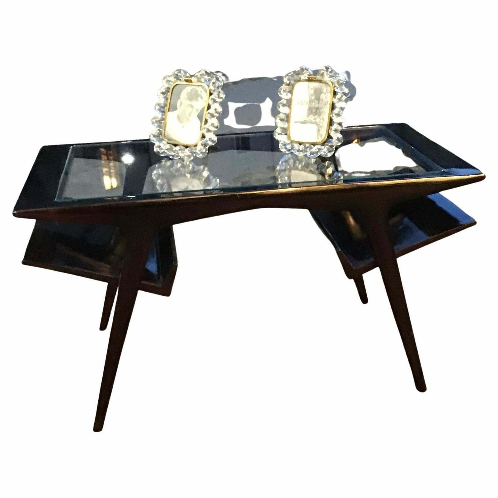 Gio Ponti Coffee Table Wood Glass 1950 Italy