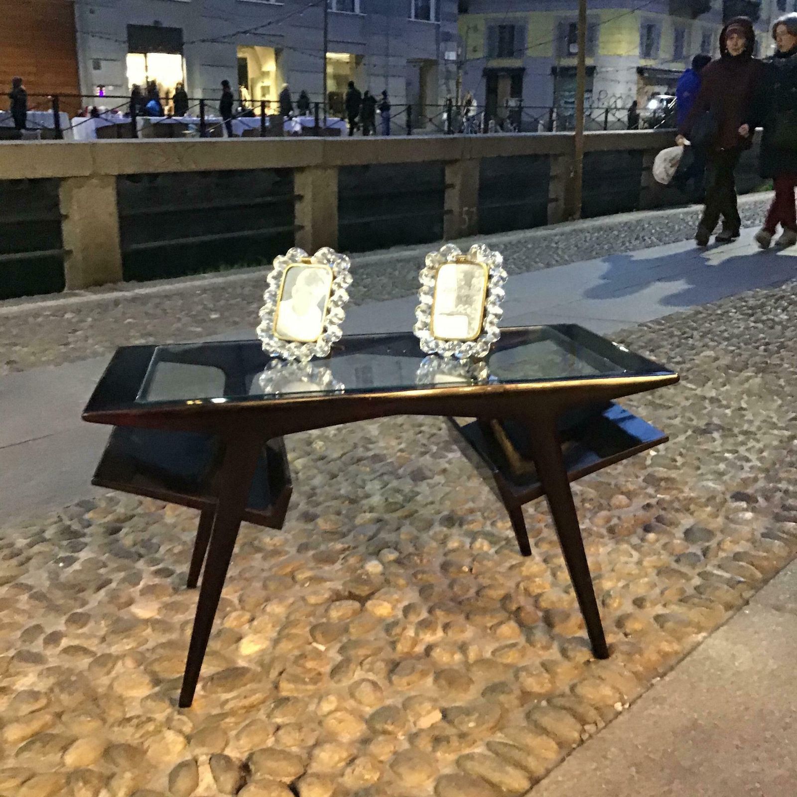 13561.0 Gio Ponti Coffee Table Wood Glass 1950 Italy photo