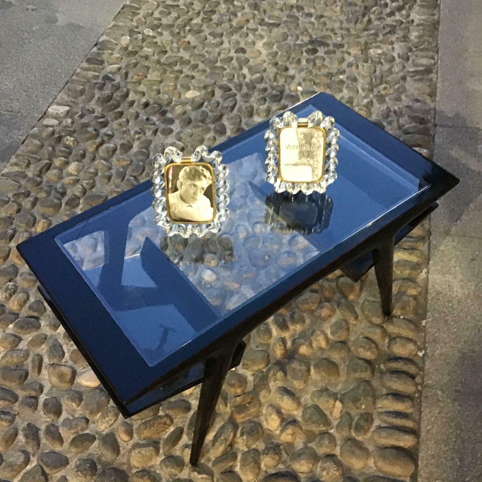 photo vinterior Gio Ponti Coffee Table Wood Glass 1950 Italy