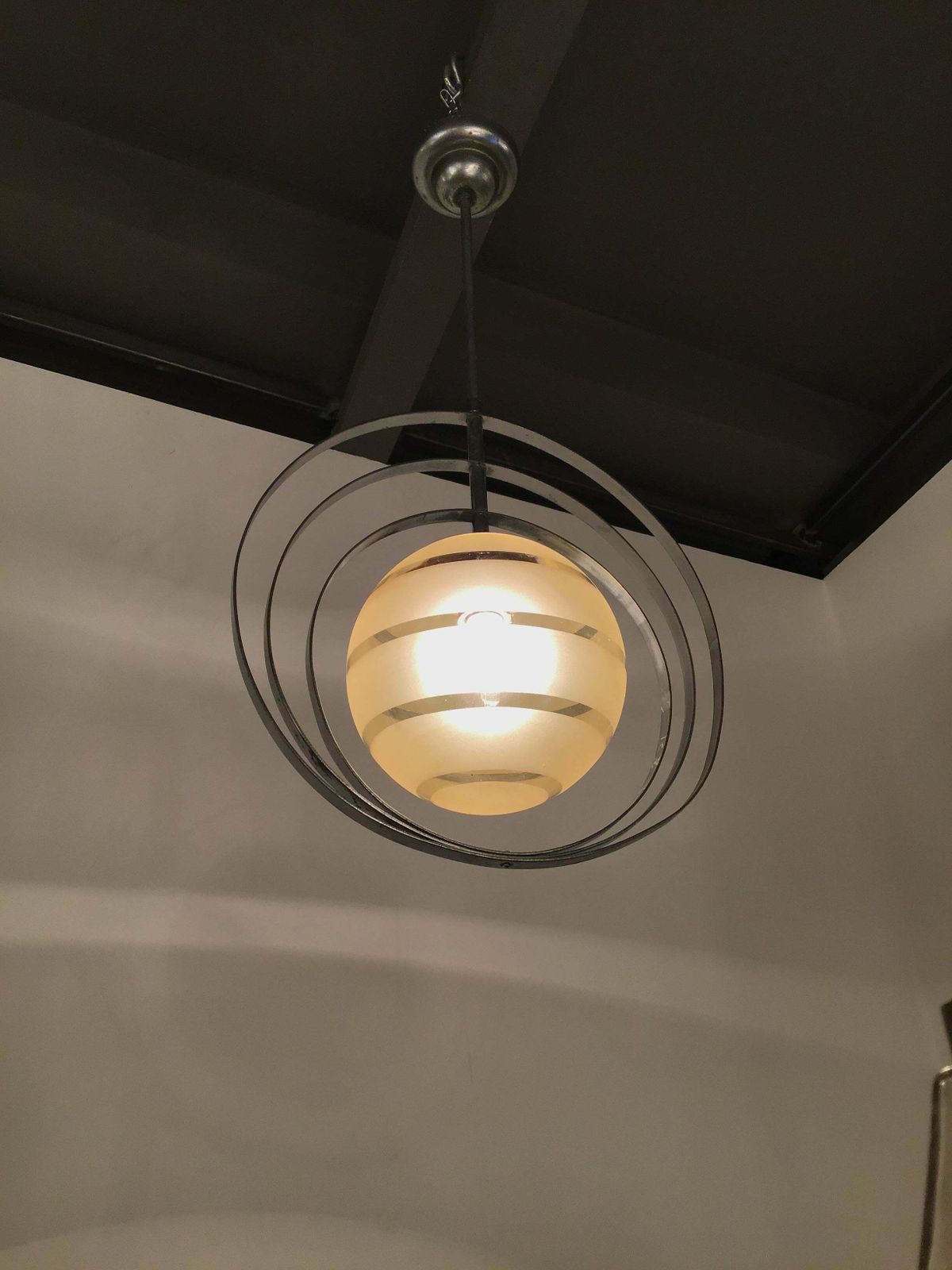 Venini Chandelier Glass Metal Crome, 1940, Italy photo 1537.0