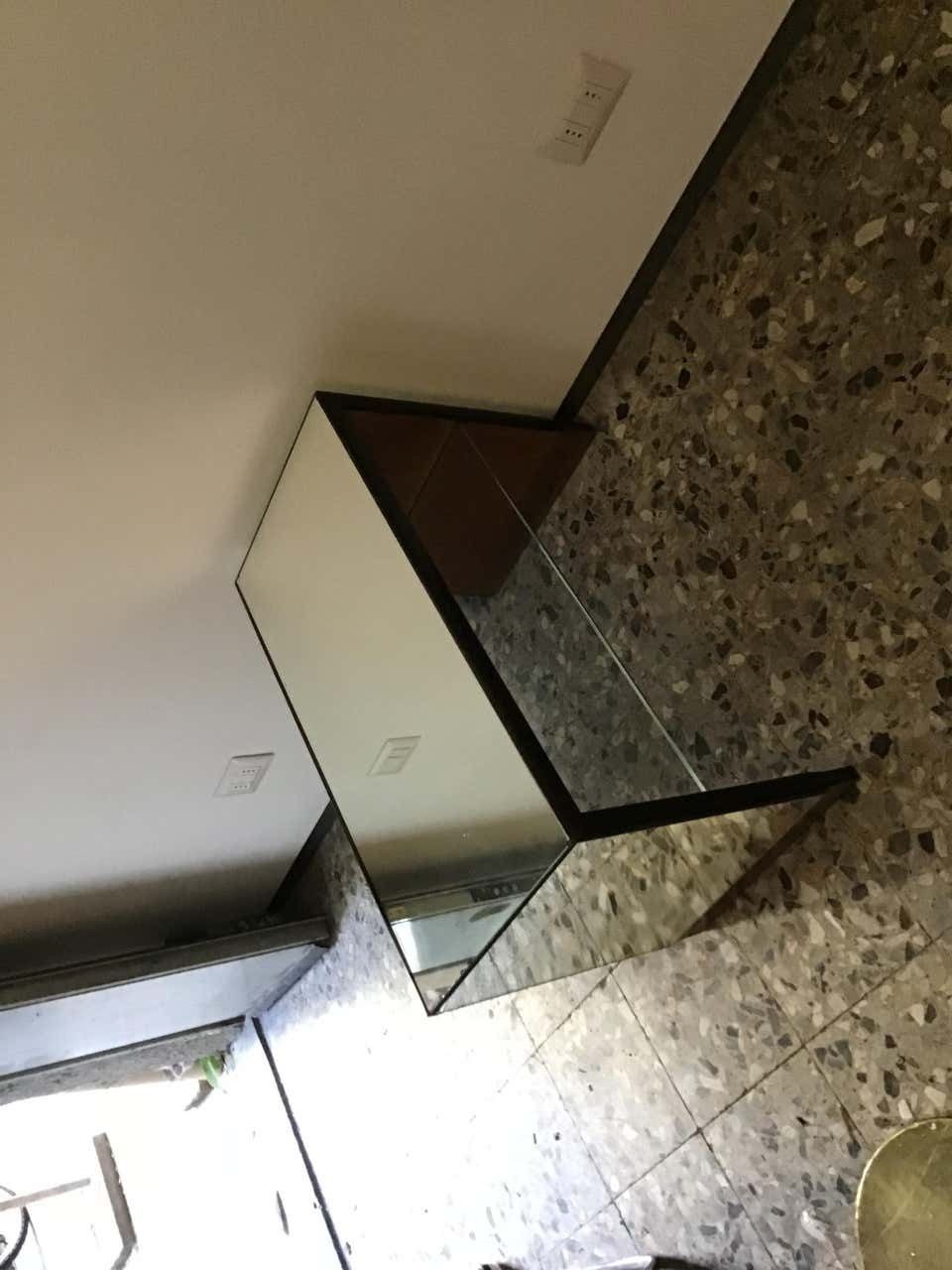 3616.0 Osvaldo Borsani Mirrored Glass Table And Walnut Wood, 1940 photo