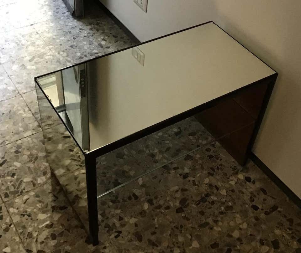 photo vinterior Osvaldo Borsani Mirrored Glass Table And Walnut Wood, 1940