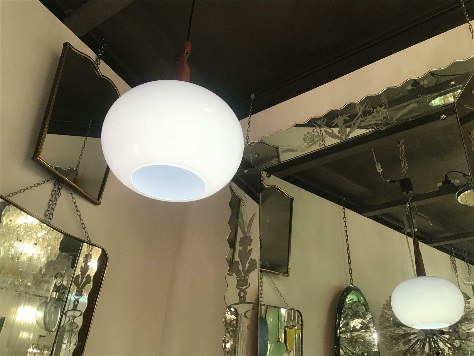 Vistosi Chandelier Murano Wood 1960 Italy photo for sale