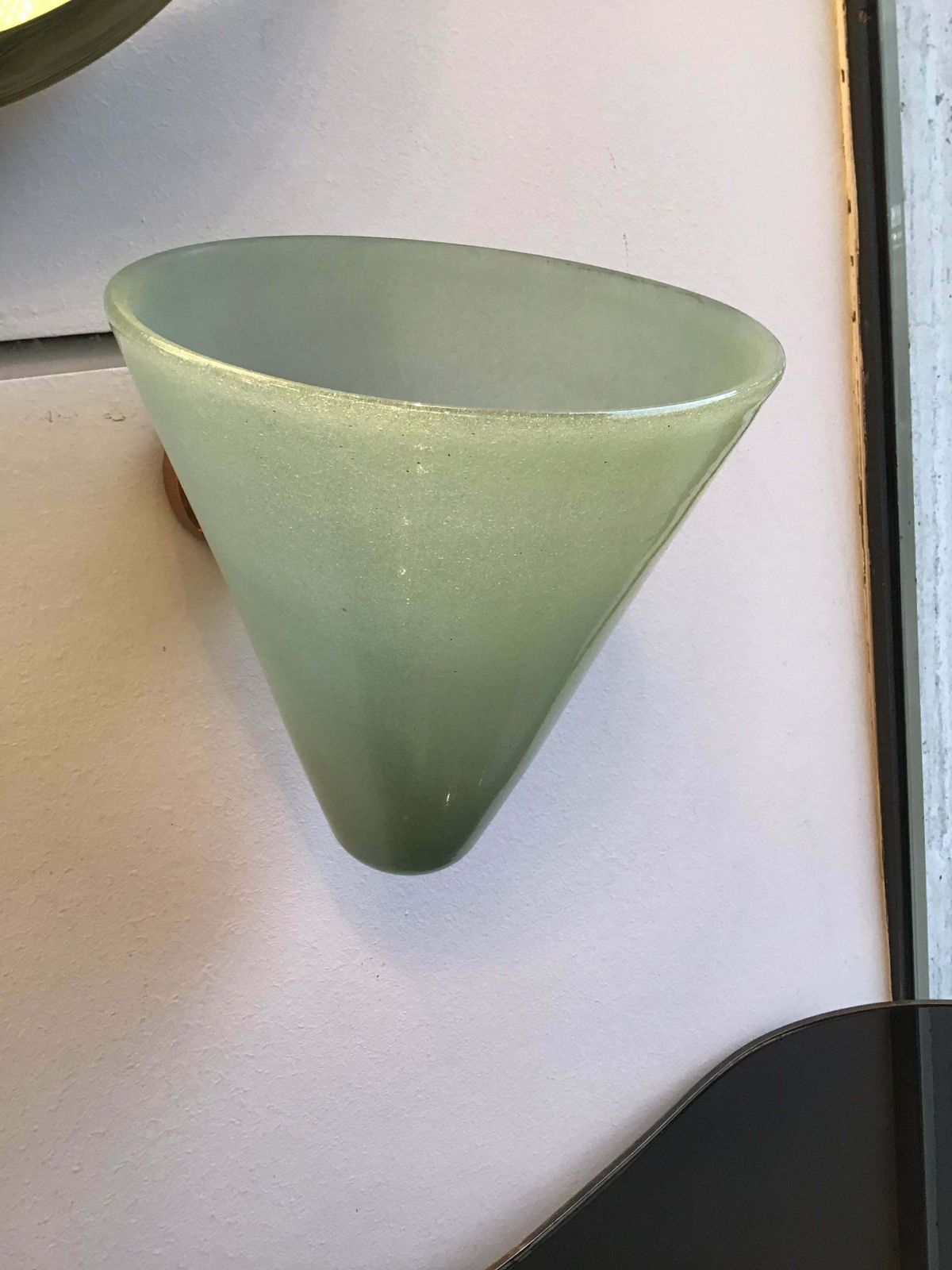 Venini Carlo Scarpa Sconce Murano Glass Copper Plated Brass, 1930, Italy photo vinterior