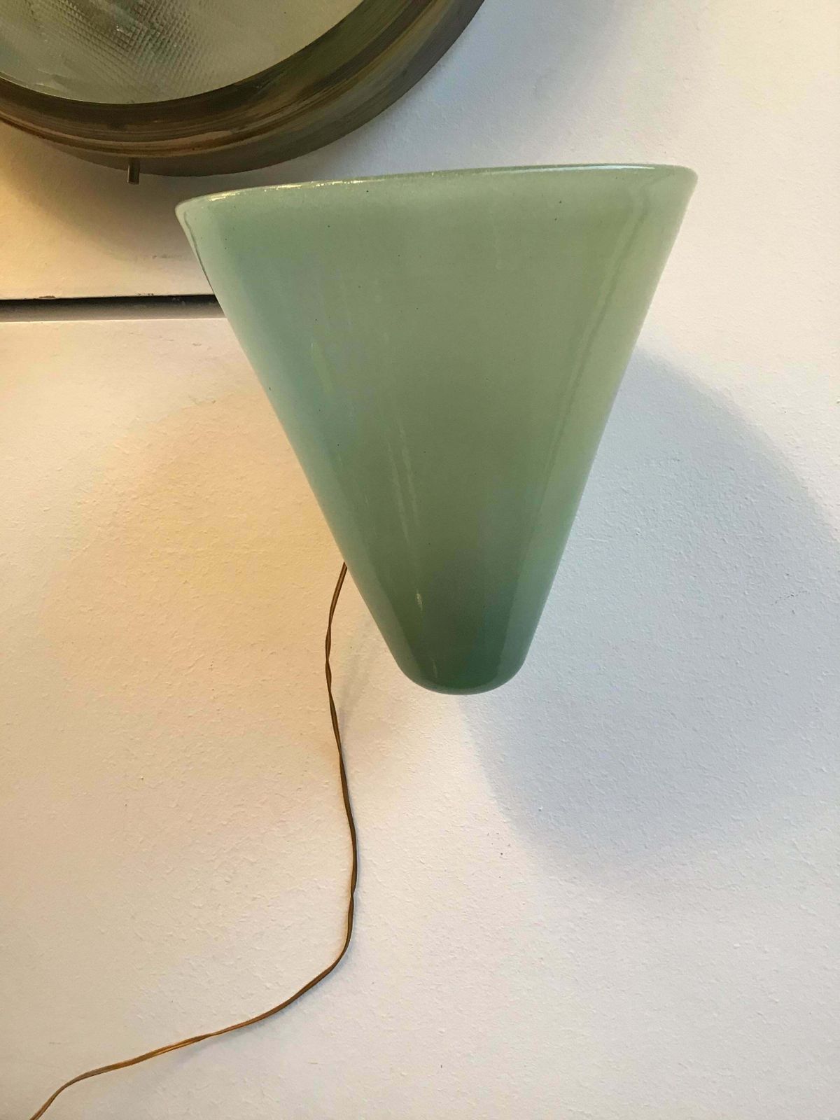 Venini Carlo Scarpa Sconce Murano Glass Copper Plated Brass, 1930, Italy photo vintage