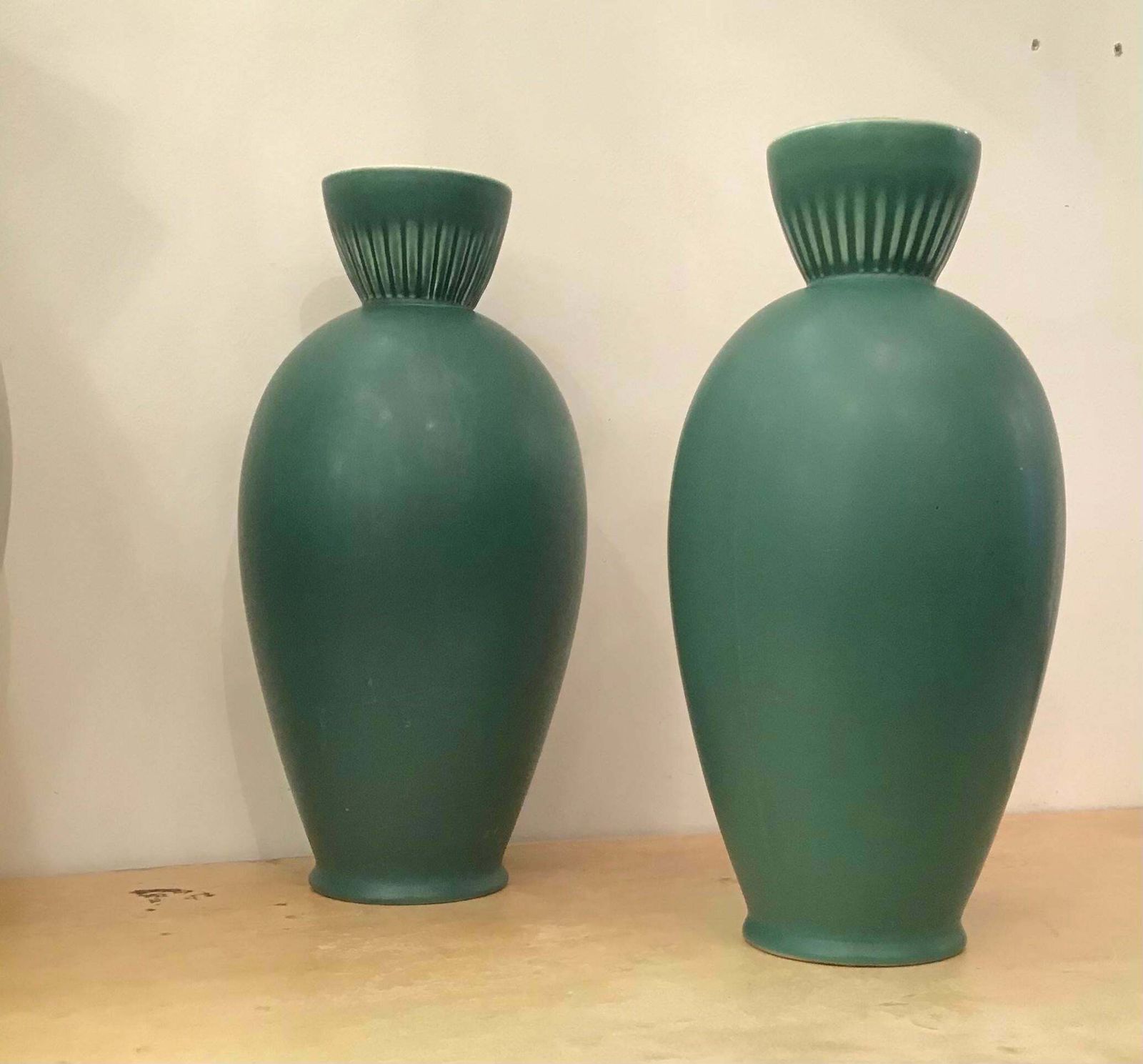 Richard Ginori “”Giovanni Gariboldi “ Vases Ceramic 1950 Italy photo furniture