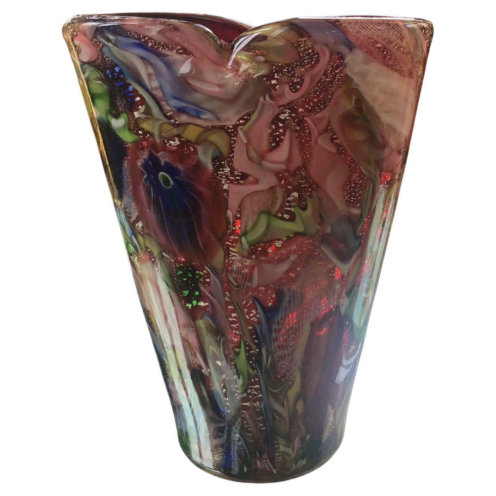 Aureliano Toso #Dino Martens# Vase Murano Glass 1950 Italy