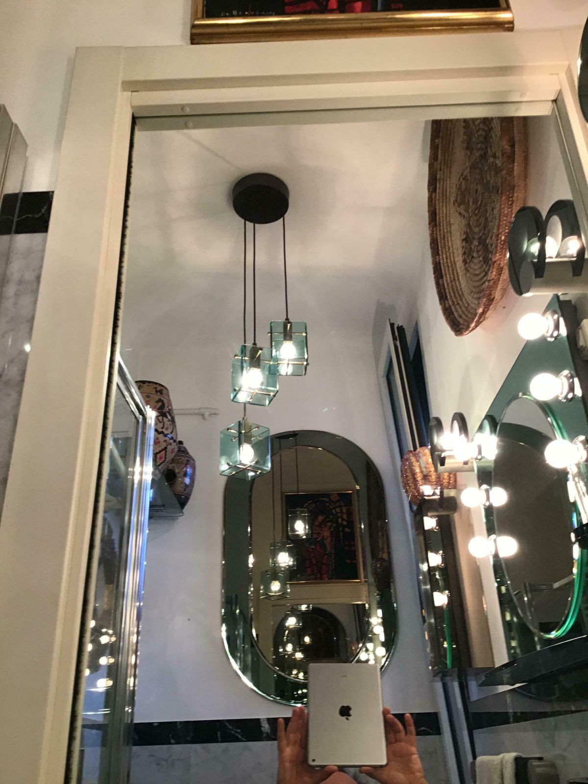 photo furniture Cristal Arte Chandelier Glass Brass Metal, 1950, Italy