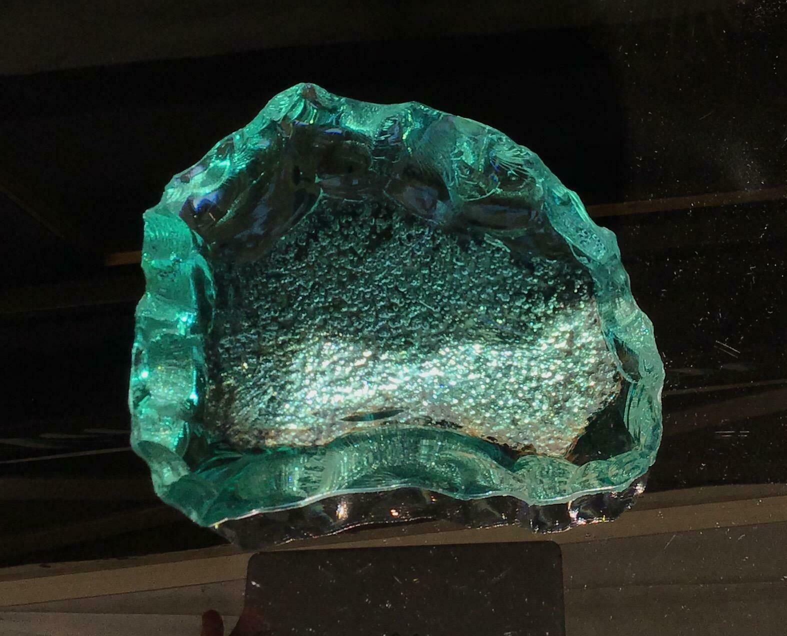 Fontana Arte Rare Ashtrav 1950 Emerald Green Colour, Italy photo for sale