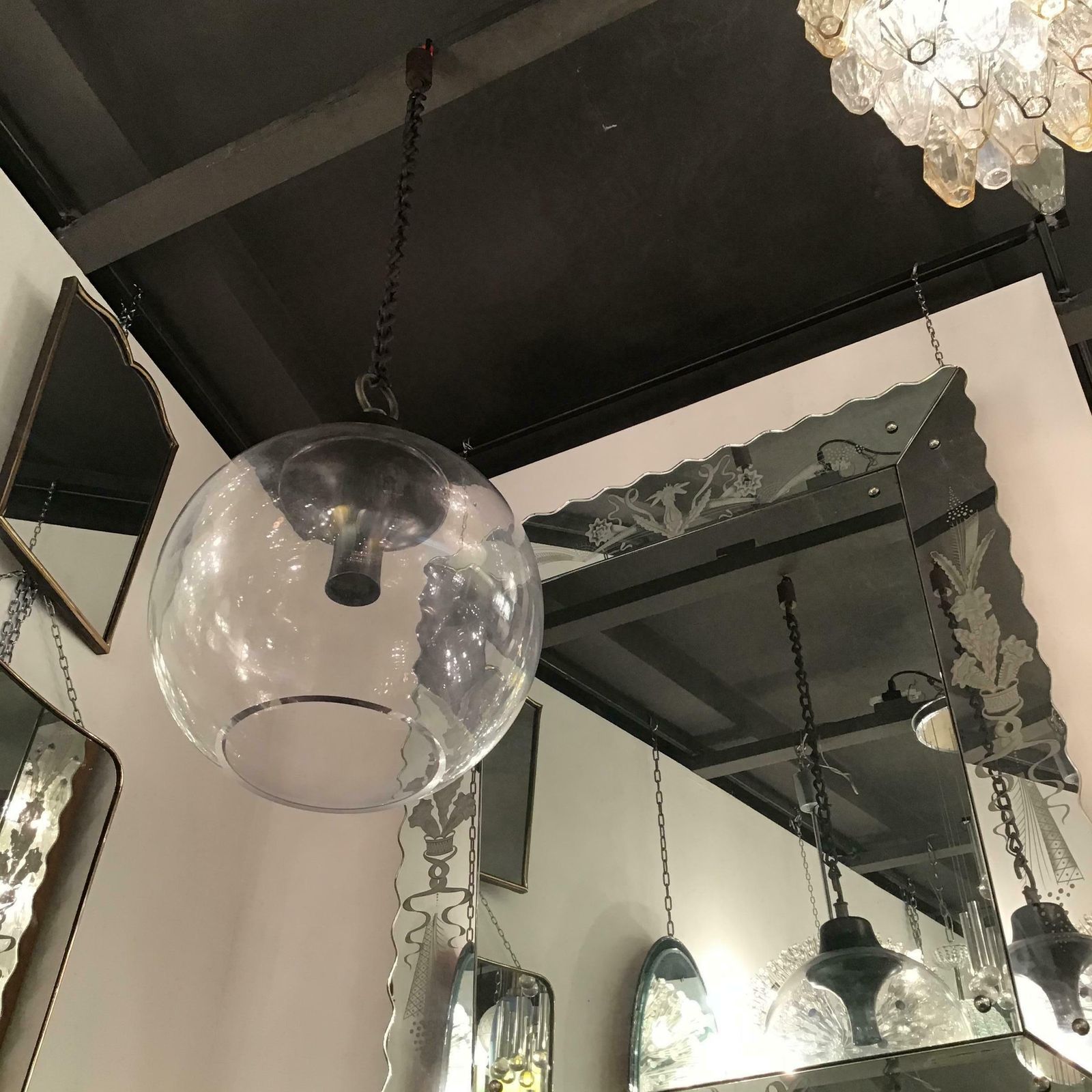 Azucena Luigi Caccia Dominioni Ls10 Chandelier Glass Brass 1960 photo Lighting