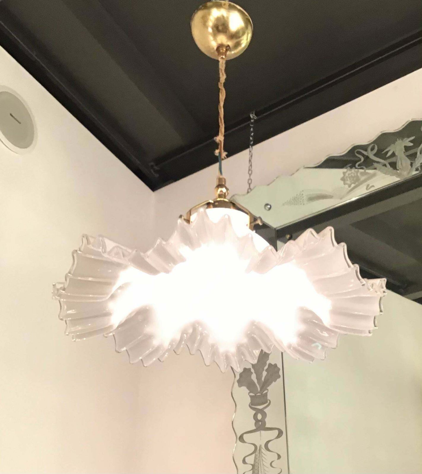 Toni Zuccheri Chandelier Murano Glass Brass, 1955, Italy photo buy