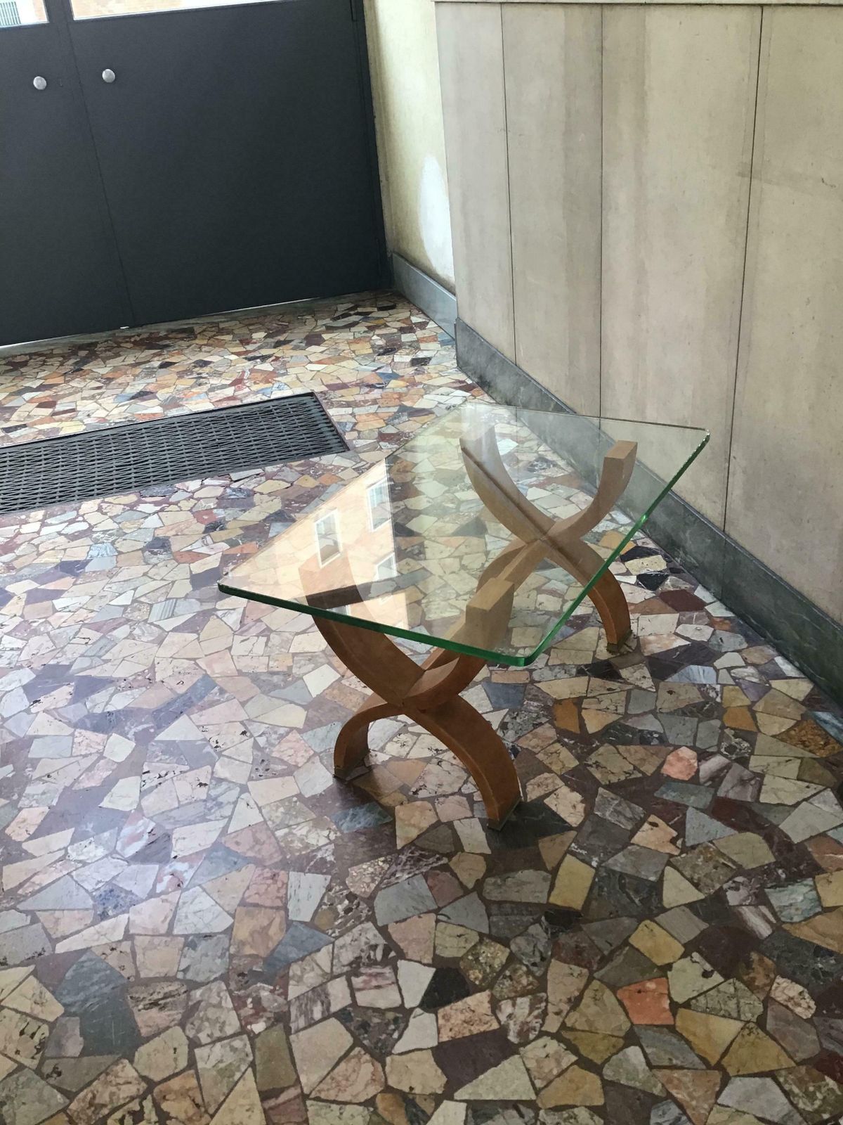Osvaldo Borsani Coffe’ Table Brass Glass Wood 1950 Italy photo buy