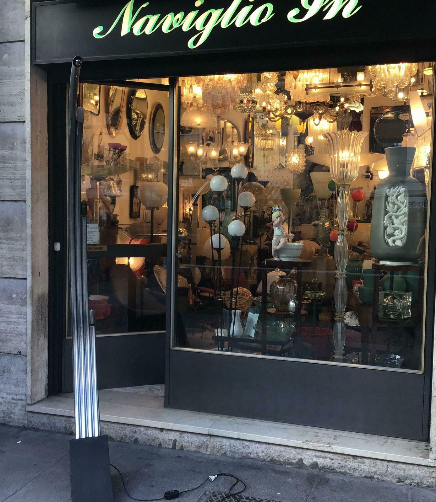 photo buy Reggiani Floor Lamp Four Lights Chrome And Cast Iron, Italian, 1970
