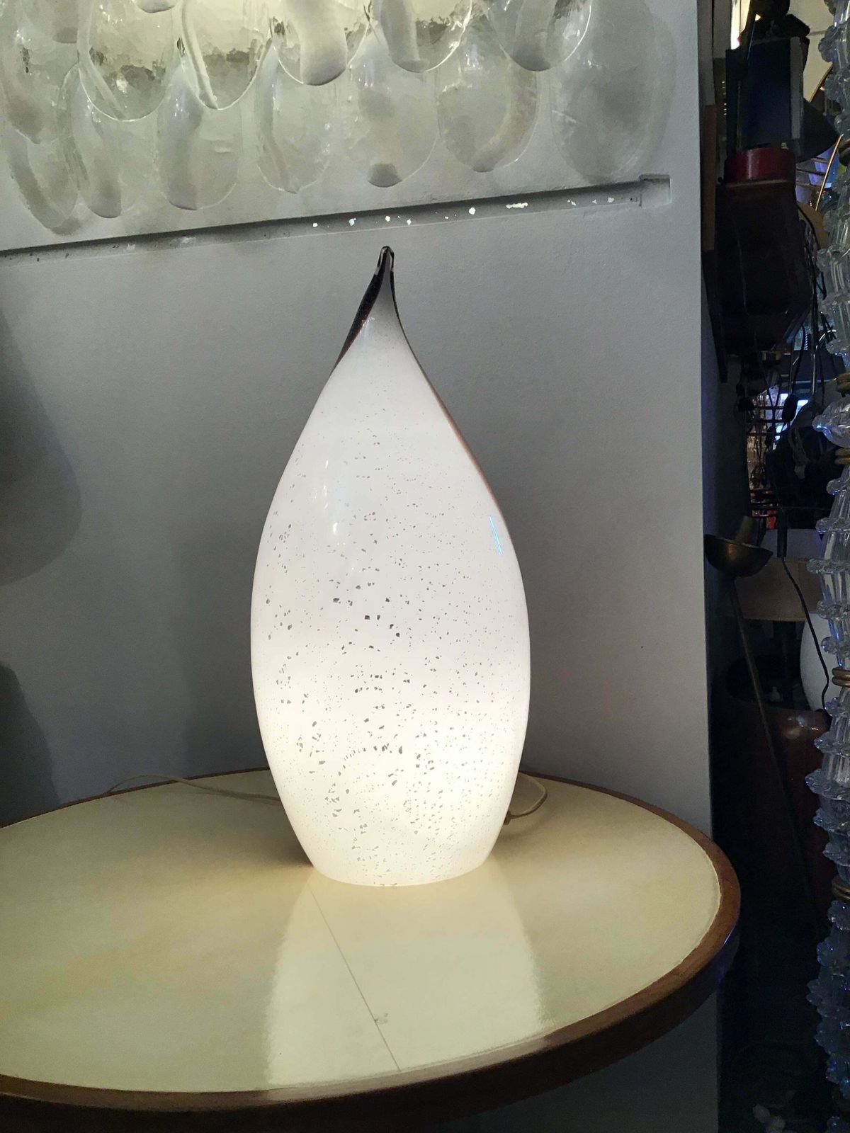 photo vinterior Vistosi Penguin Table Lamp Inlaid Murano Glass, 1965