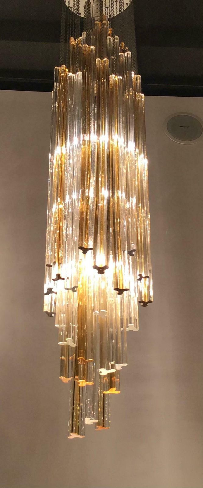 Venini “Triloba” Murano Glass Brass Model 963, 1965, Italy photo Lighting