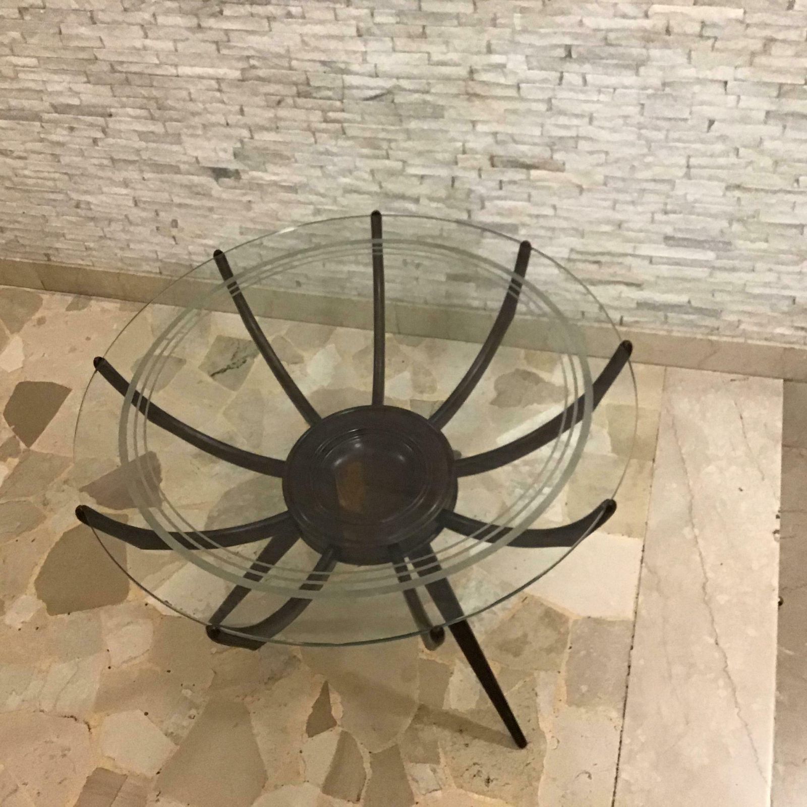 Carlo De Carli Coffee Table Wood Glass 1950 Italy photo 2170.0