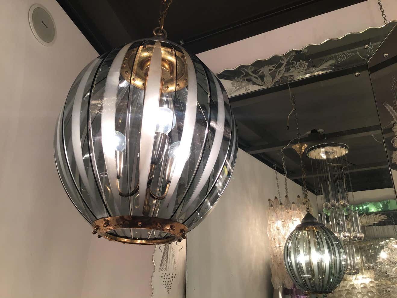 Cristal Arte Chandelier Glass Metal, 1950, Italy photo vintage