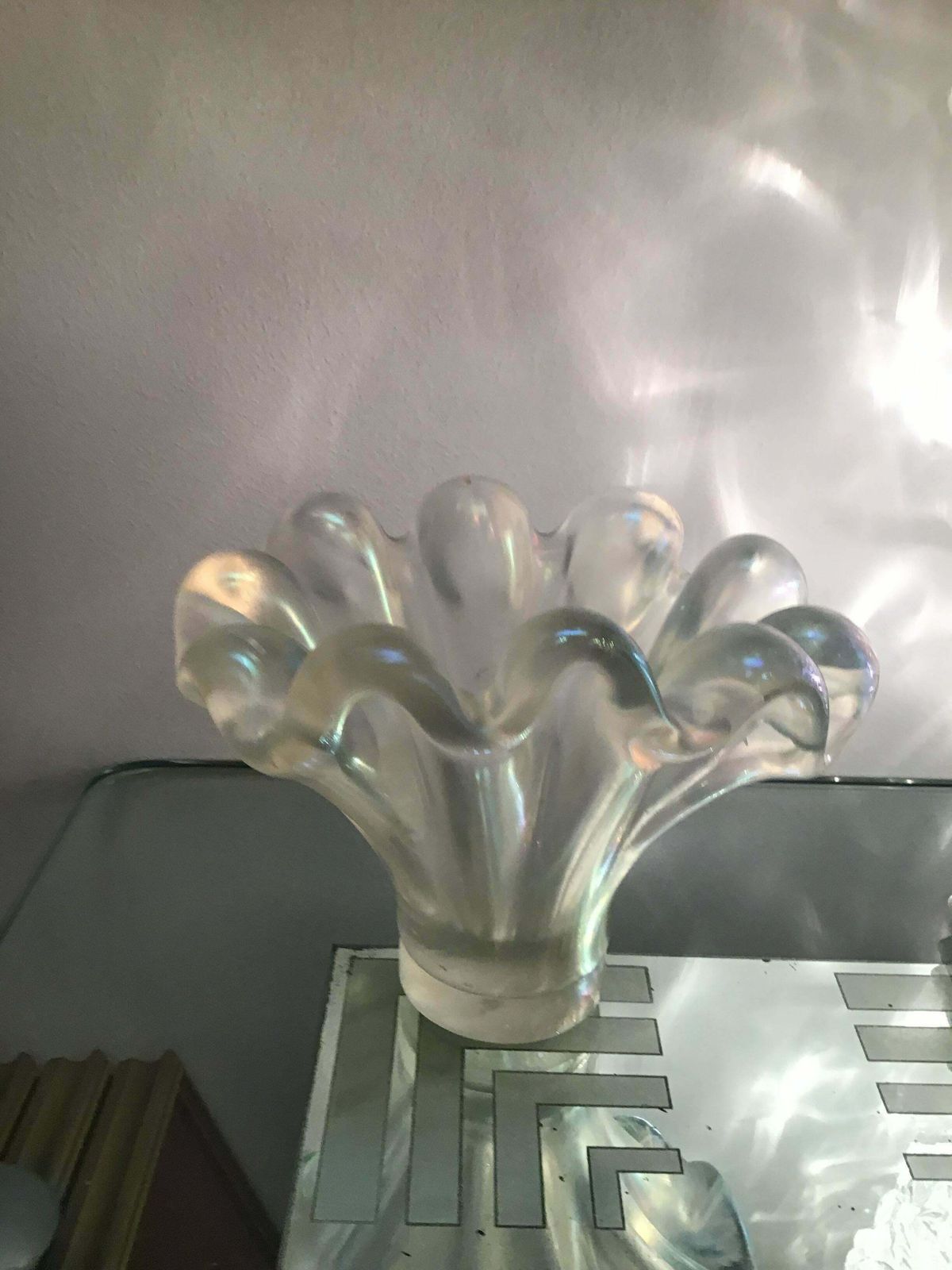 Barovier E Toso Vase /Centrepiece Murano Iridescente Glass, 1940, Italy photo furniture