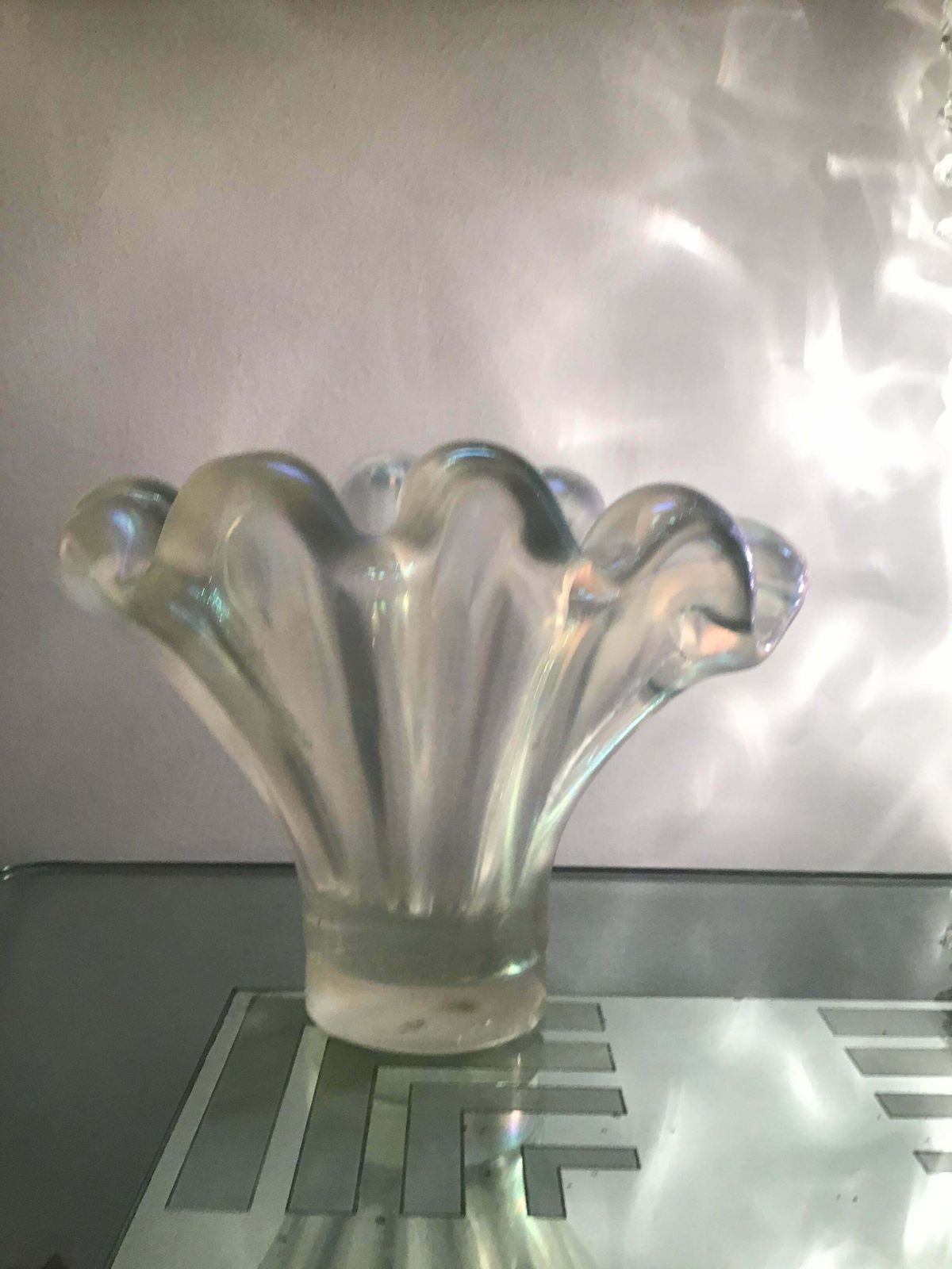 Barovier E Toso Vase /Centrepiece Murano Iridescente Glass, 1940, Italy photo 5425.0
