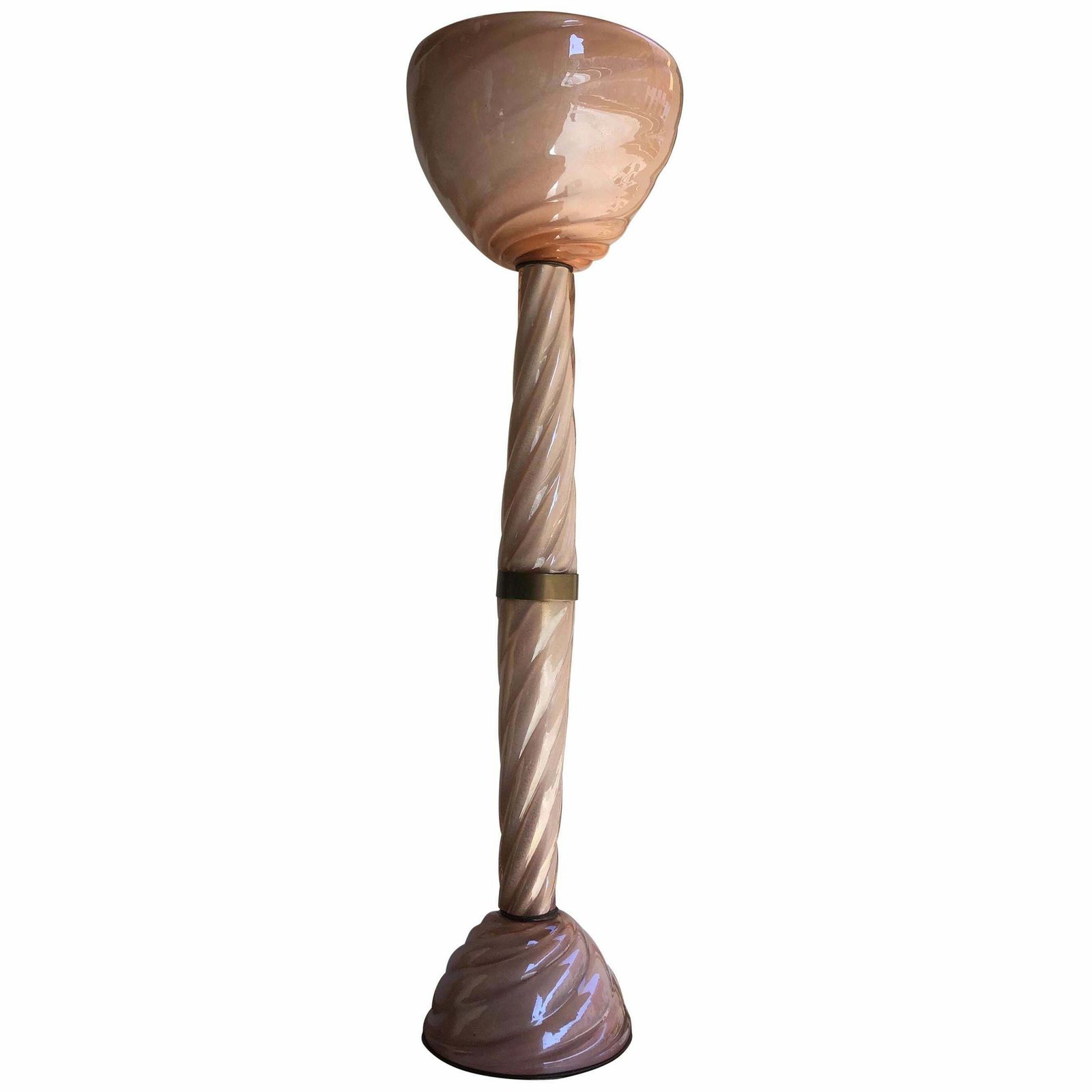 Seguso Table Lamp Brass Murano Glass, 1940, Italy