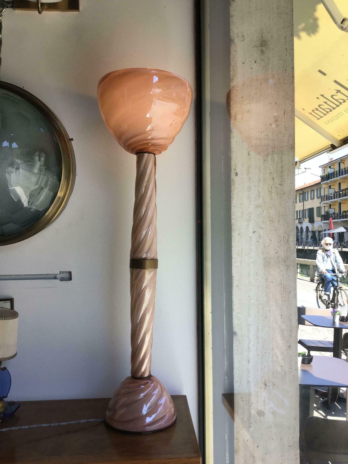 Seguso Table Lamp Brass Murano Glass, 1940, Italy photo furniture