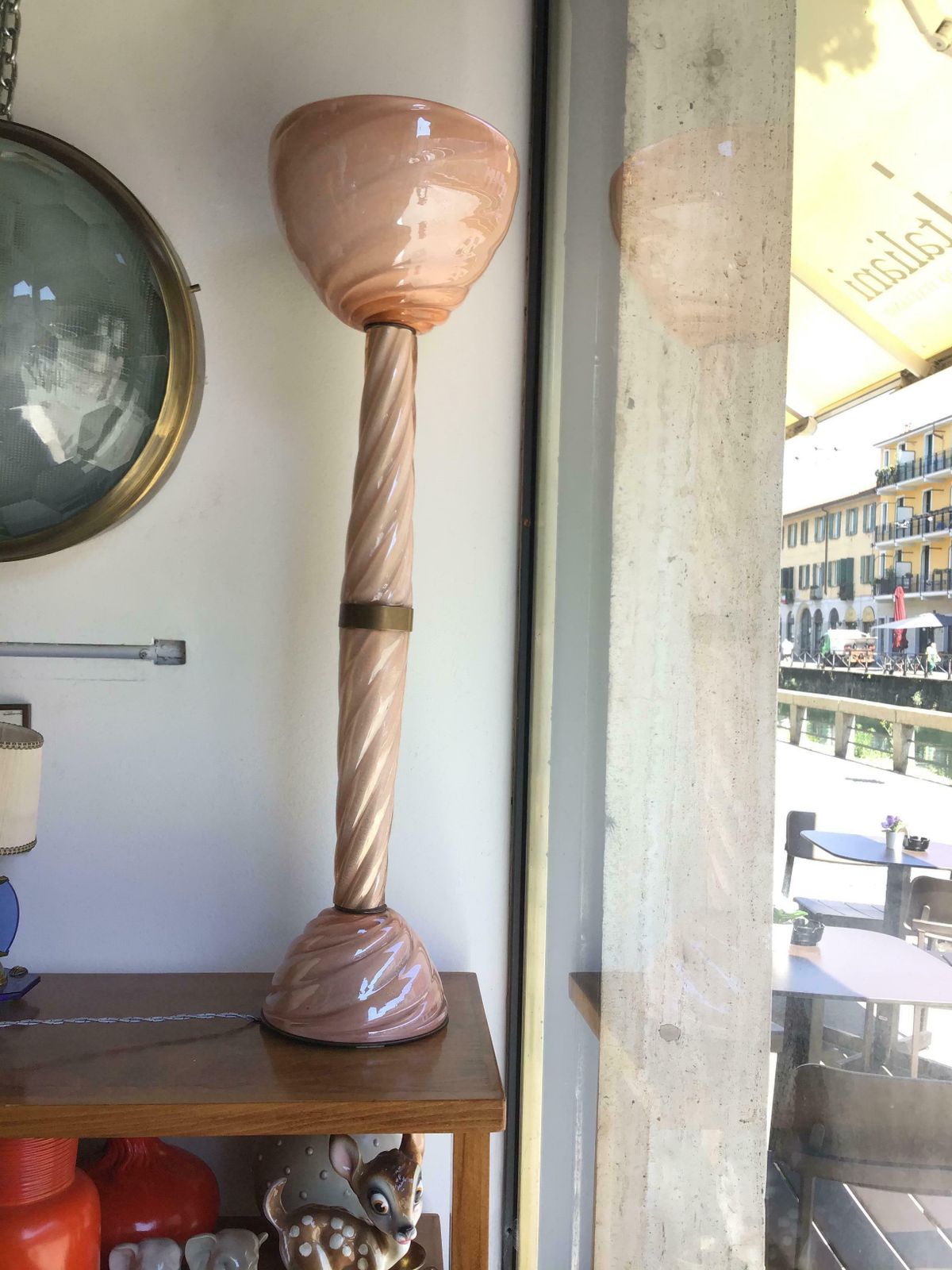 photo furniture Seguso Table Lamp Brass Murano Glass, 1940, Italy