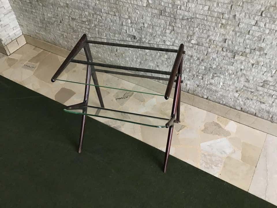 Ico Parisi Magazine Table Wood Brass, 1950, Italy photo 1989.0