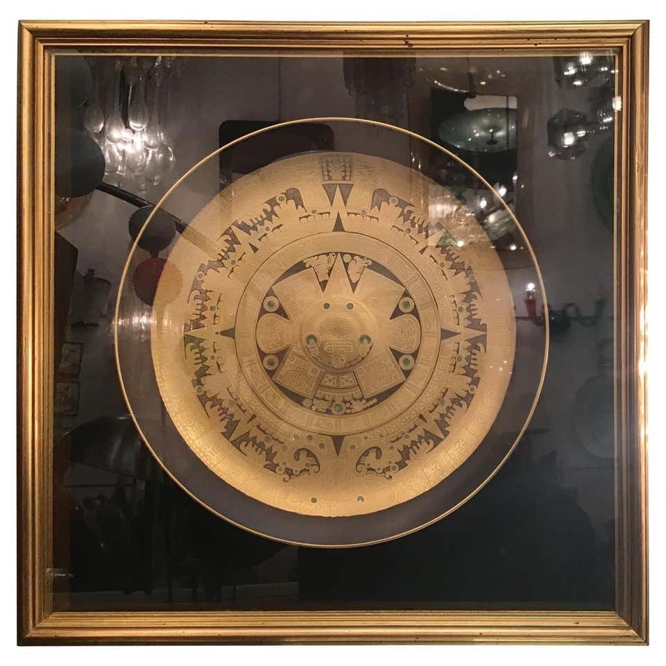 Morbelli Porcelain Wall Plate Worked With Pure Gold, 1960, Italy
