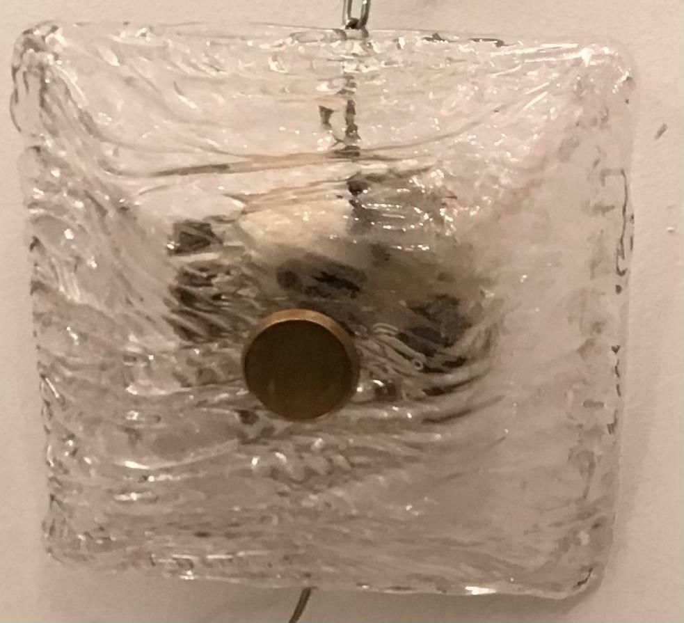 Venini “Toni Zuccheri “Sconces Murano Glass Brass, 1950, Italy photo vintage
