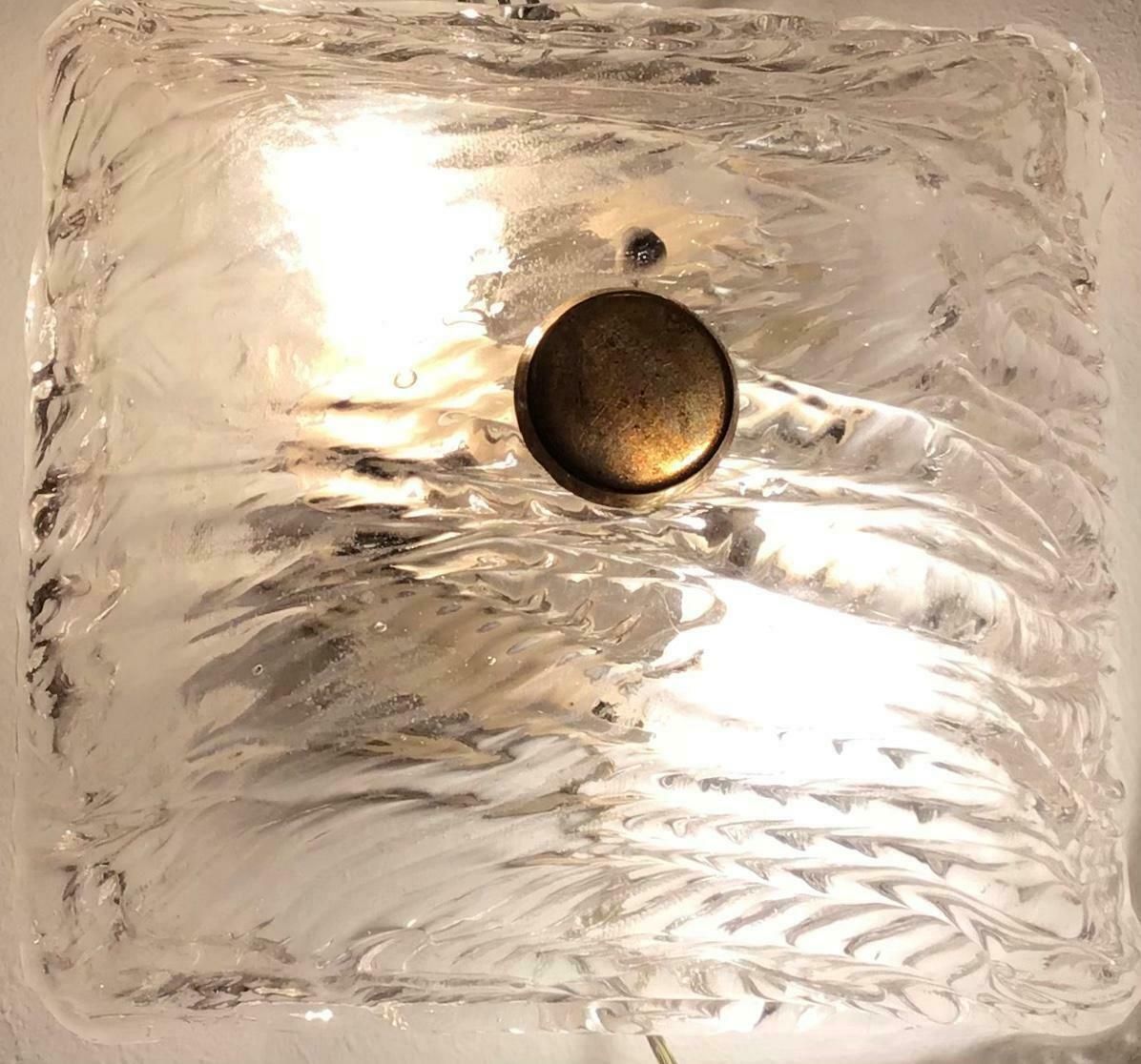 photo vintage Venini “Toni Zuccheri “Sconces Murano Glass Brass, 1950, Italy