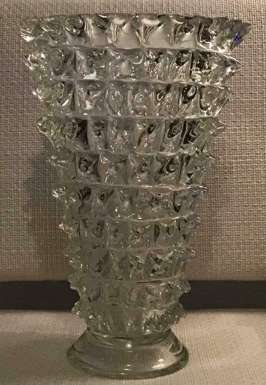 photo vinterior Barovier And Toso "Rostrato" Vase Murano Glass, 1940, Italy