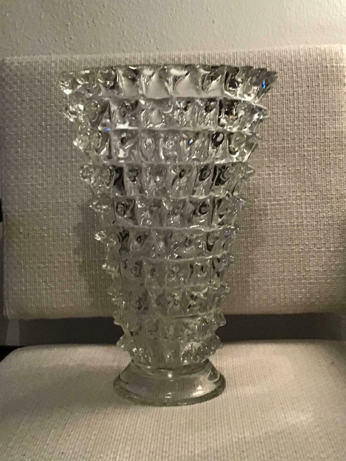 photo vintage Barovier And Toso "Rostrato" Vase Murano Glass, 1940, Italy