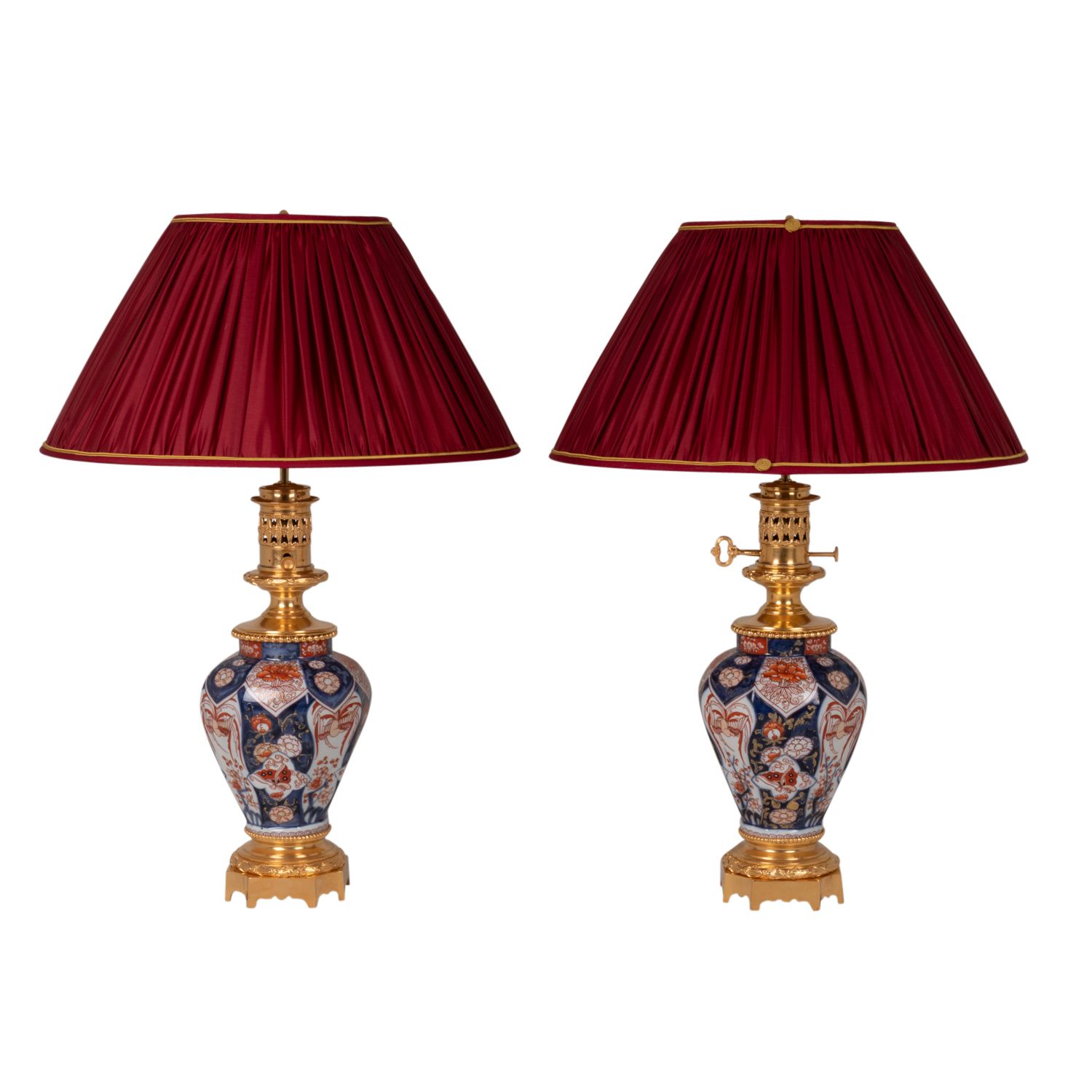 Pair Of Lamps In Imari Porcelain And Bronze, Circa 1880 photo furniture