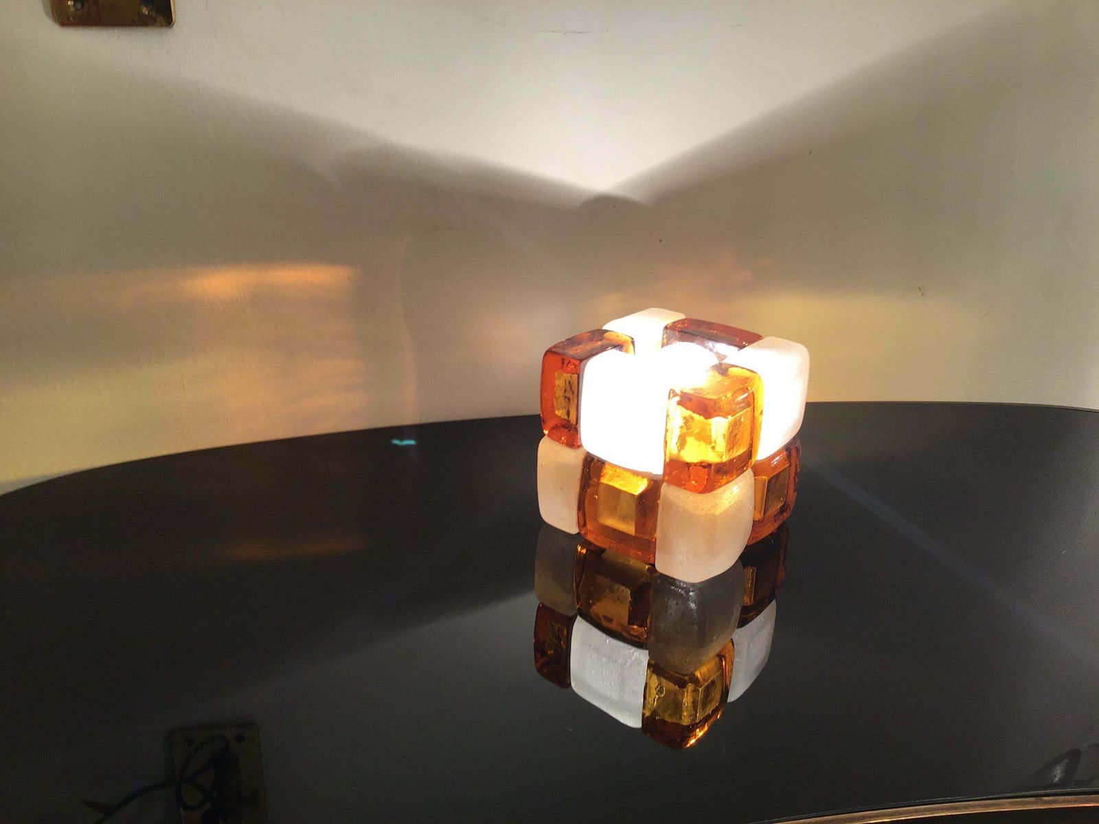 Albano Poli Poliarte Table Lamp Murano Glass 1960 Italy photo furniture