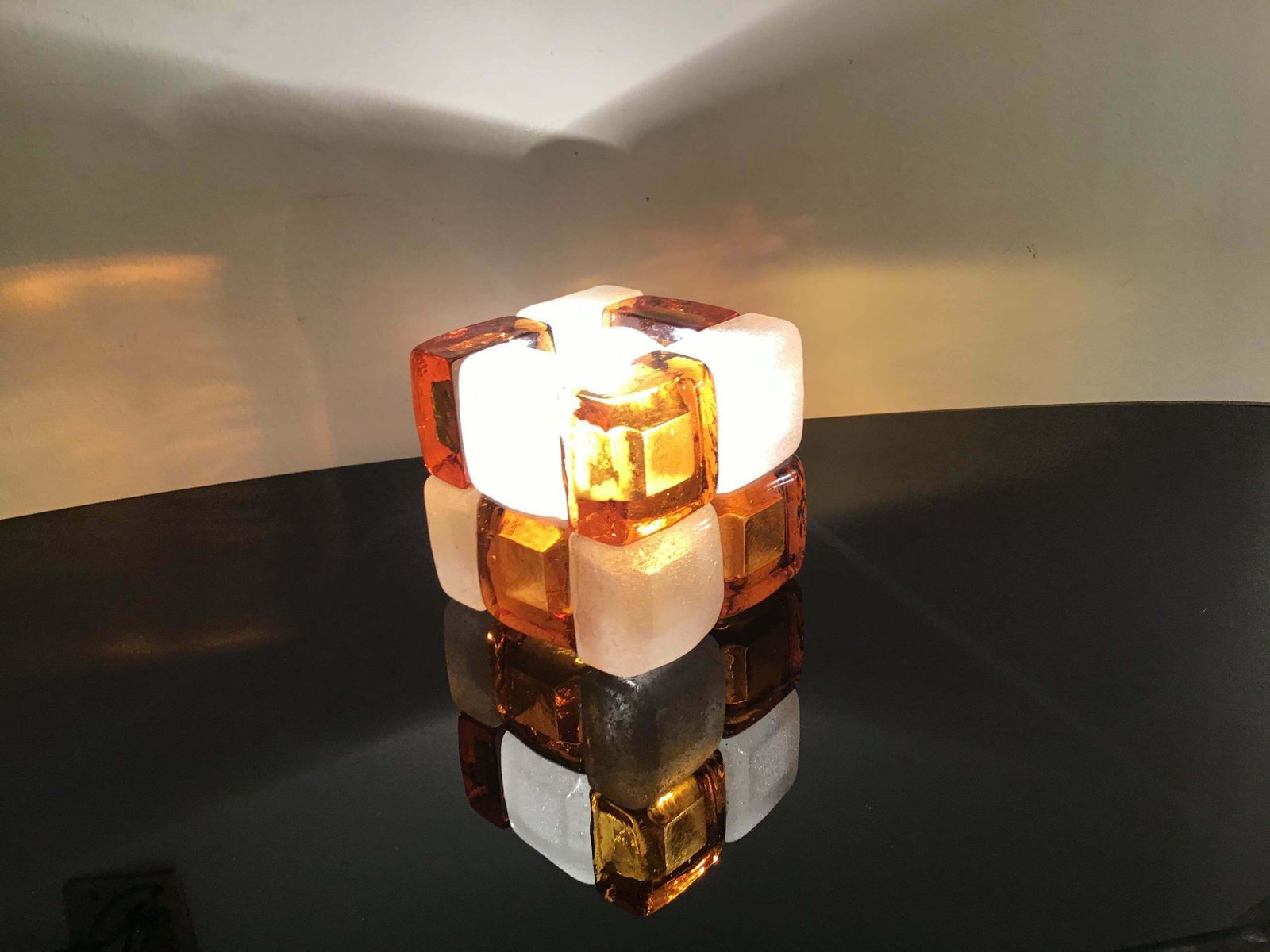 Albano Poli Poliarte Table Lamp Murano Glass 1960 Italy photo Lighting