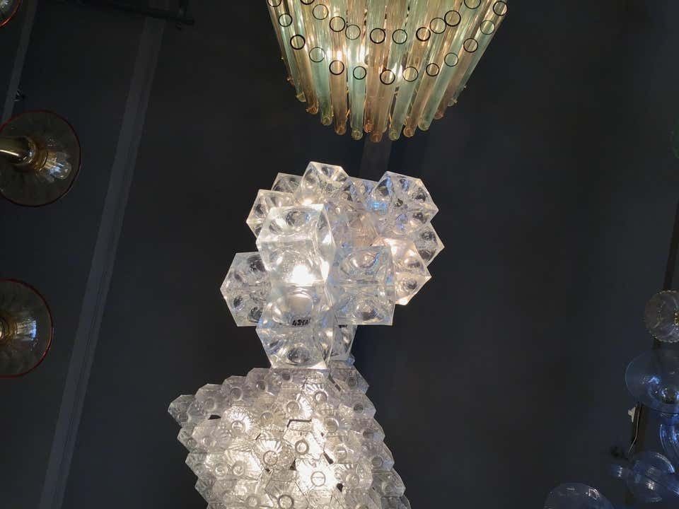 photo vinterior Mazzega Chandelier “Cube” Murano Glass 1965 Italy
