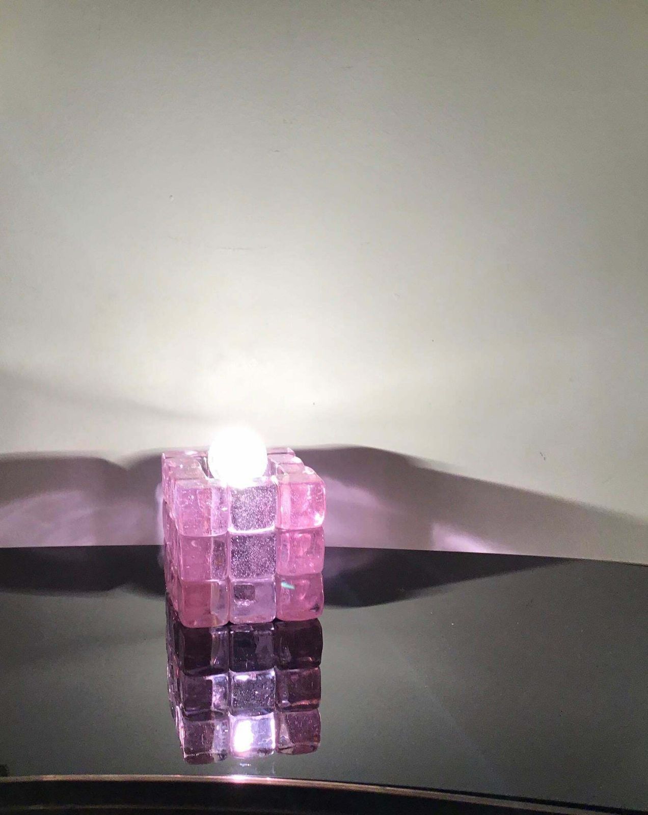 Poliarte Albano Poli Table Lamp Murano Amethyst Murano Glass 1960 Italy photo furniture