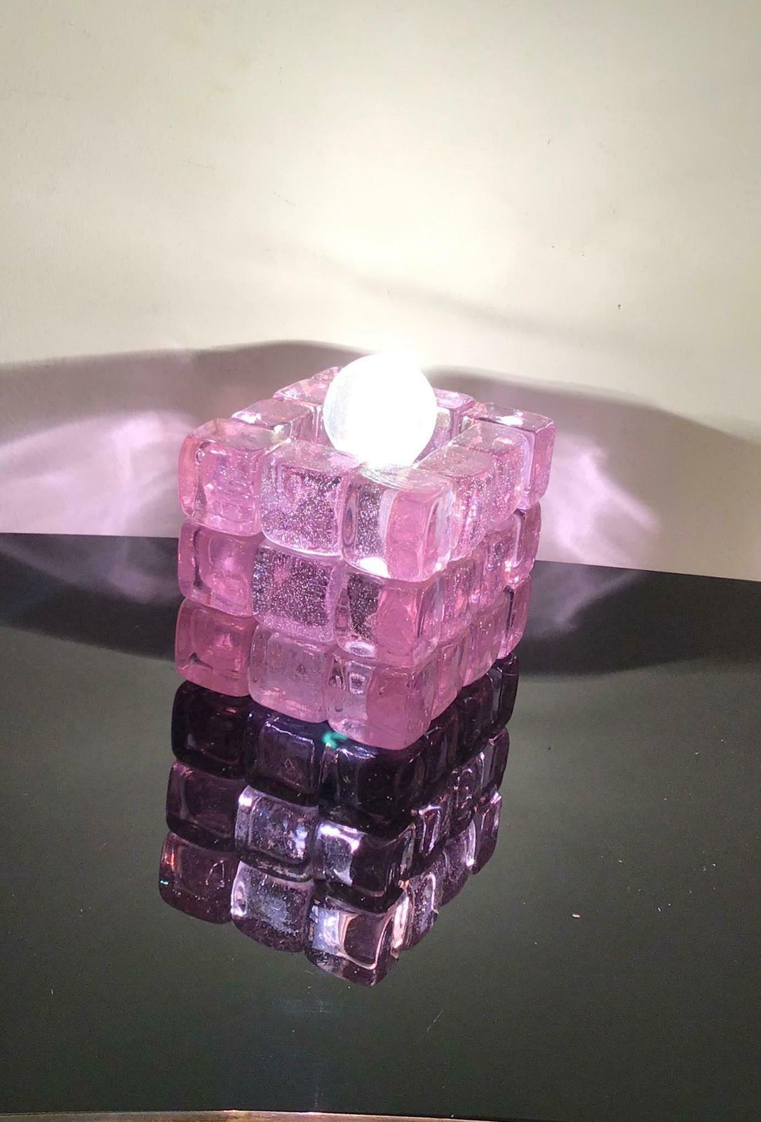 photo for sale Poliarte Albano Poli Table Lamp Murano Amethyst Murano Glass 1960 Italy