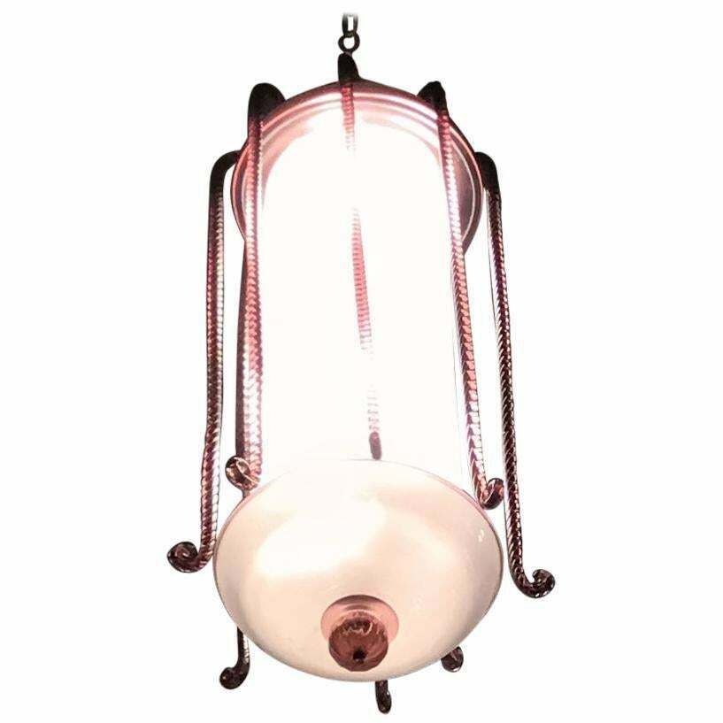 Toso Chandelier Murano Glass Iron, 1930, Italy
