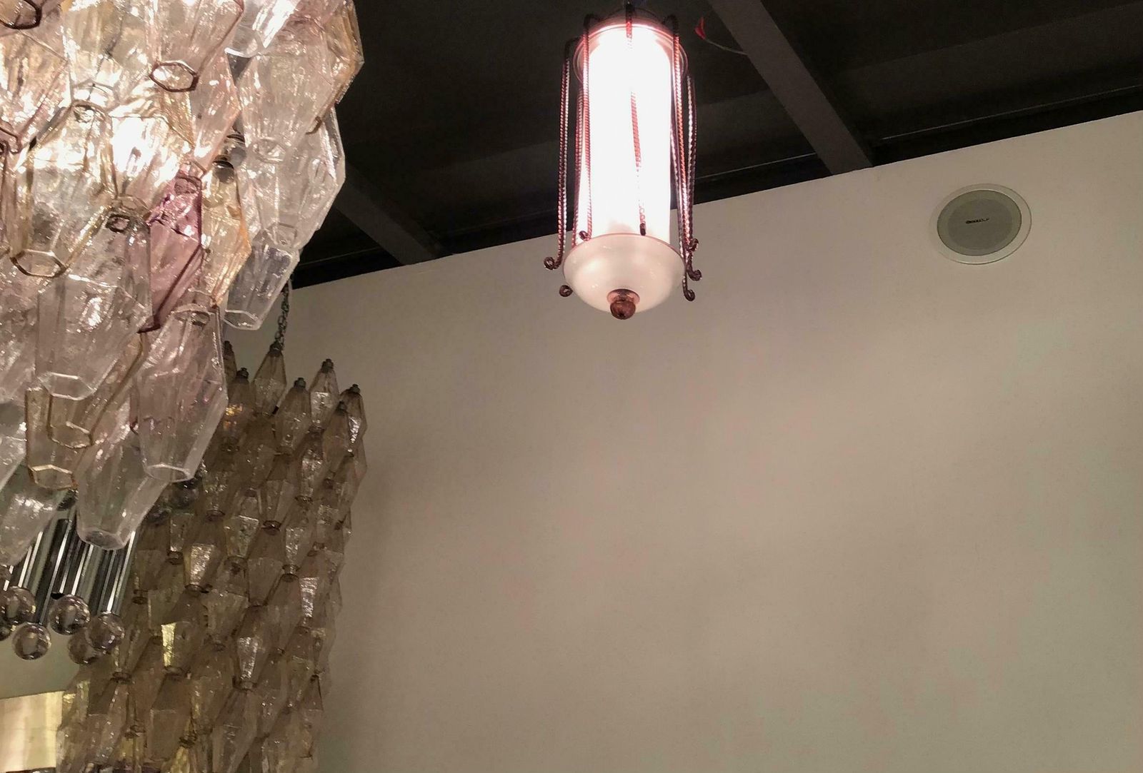 Toso Chandelier Murano Glass Iron, 1930, Italy photo Lighting