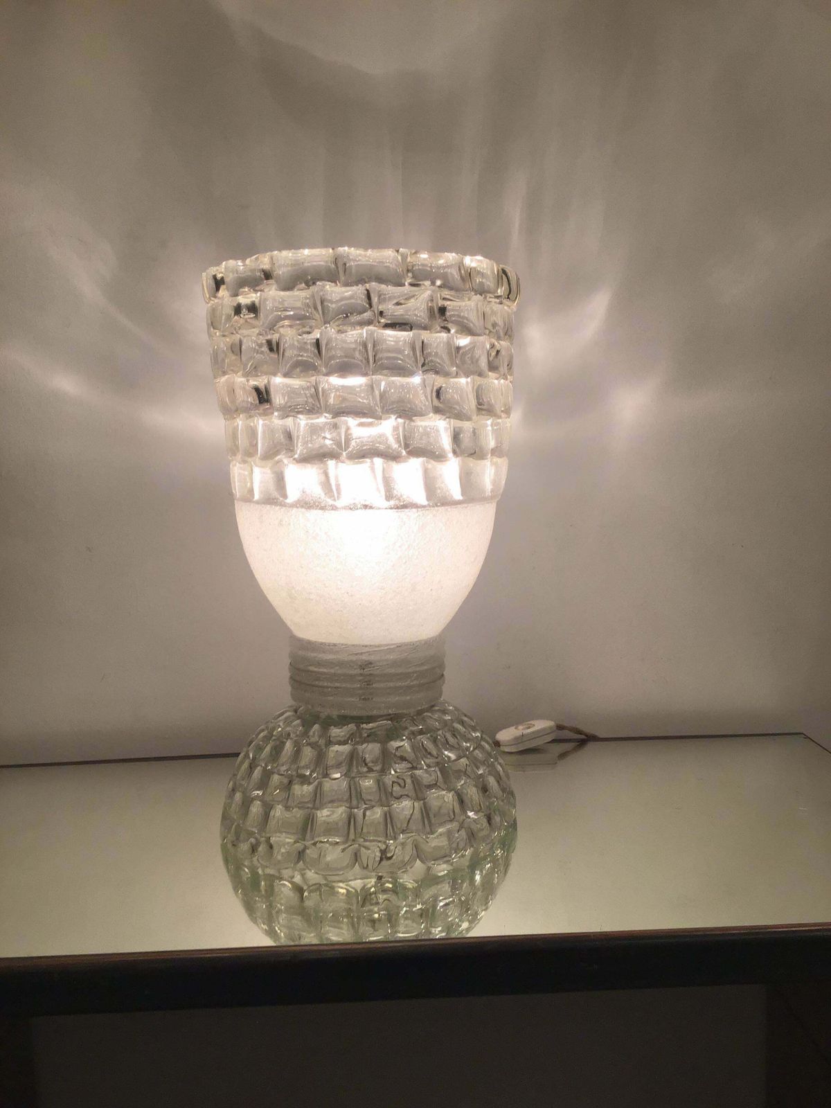 Barovier E Toso Table Lamp Murano Glass 1940 Italy photo buy