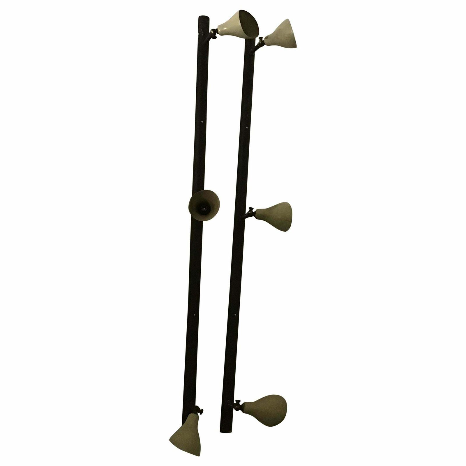 Arteluce Gino Sarfatti Brass And Painted Metal Wall Light Cream Colour, 1950