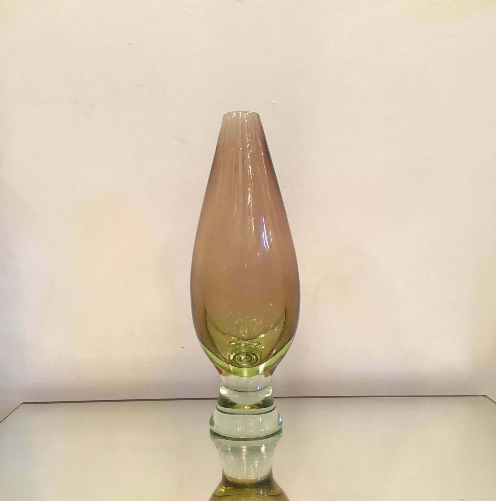 Seguso Vase Murano Glass, 1950, Italy photo furniture