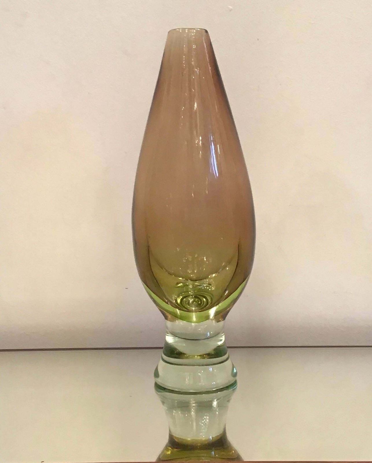 Seguso Vase Murano Glass, 1950, Italy photo Home Decor