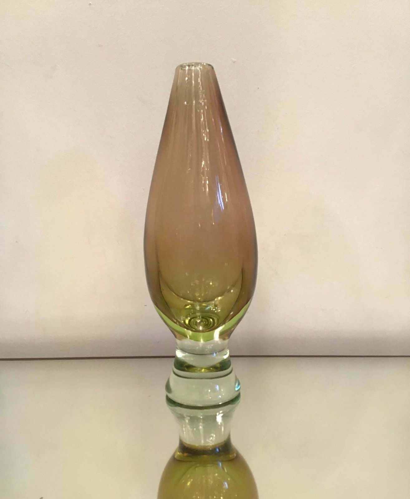 Seguso Vase Murano Glass, 1950, Italy photo vinterior