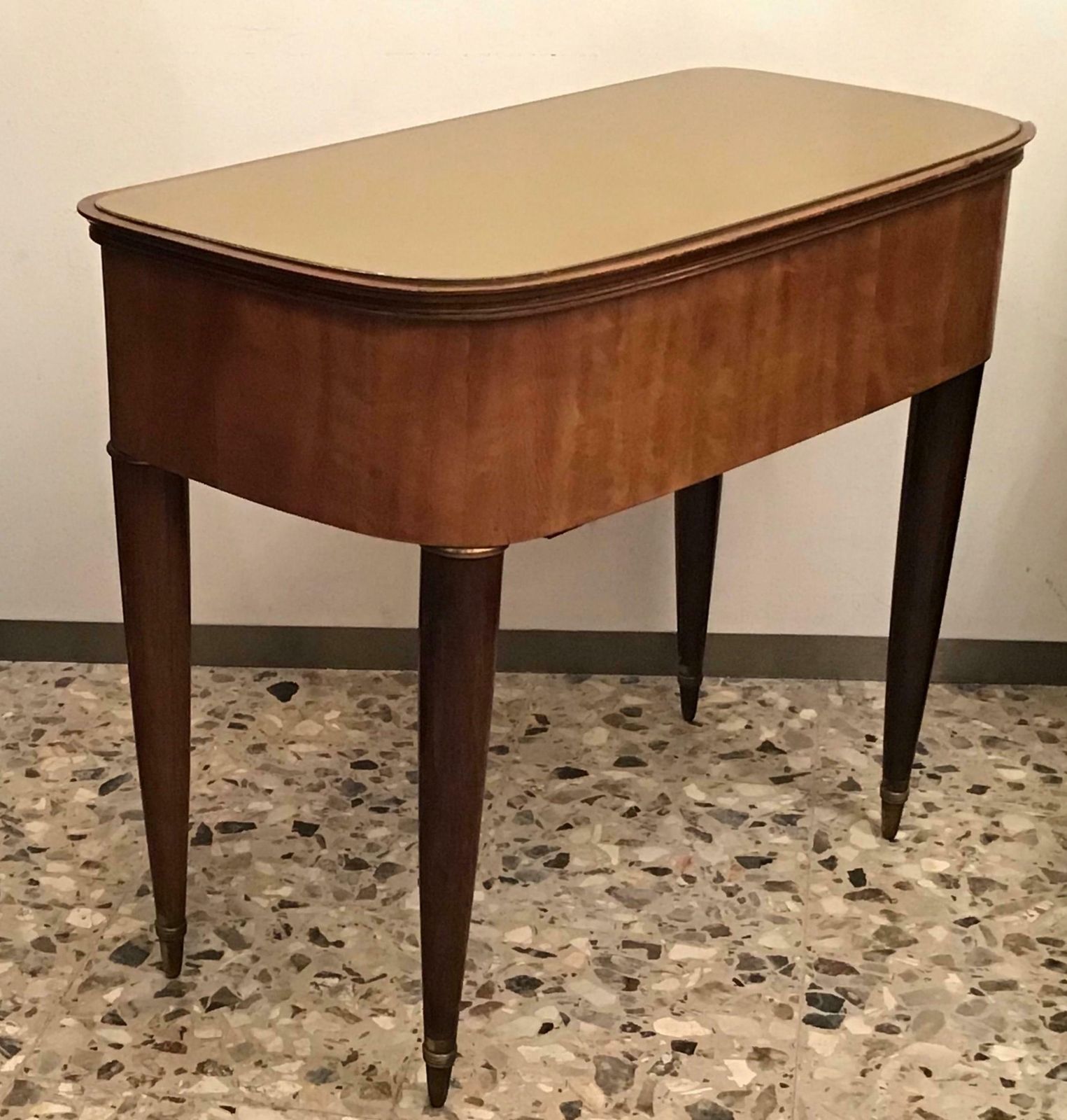 photo for sale Paolo Buffa Bedside Tables Wood Brass 1940 Italy