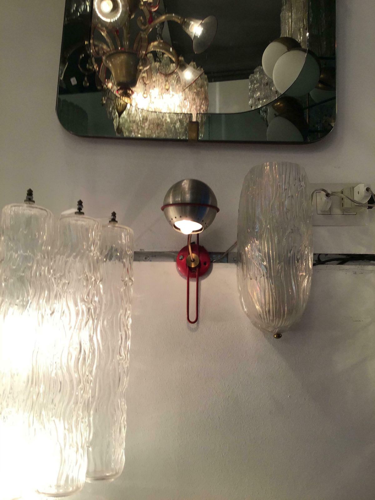 Gino Sarfatti “Stile” Sconces Metal Chrome Metal Lacquered, 1950, Italy photo 1627.0